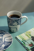 MUGS & CUPS Fragrant Fields Indigo Coffee Mug (Set Of 2)