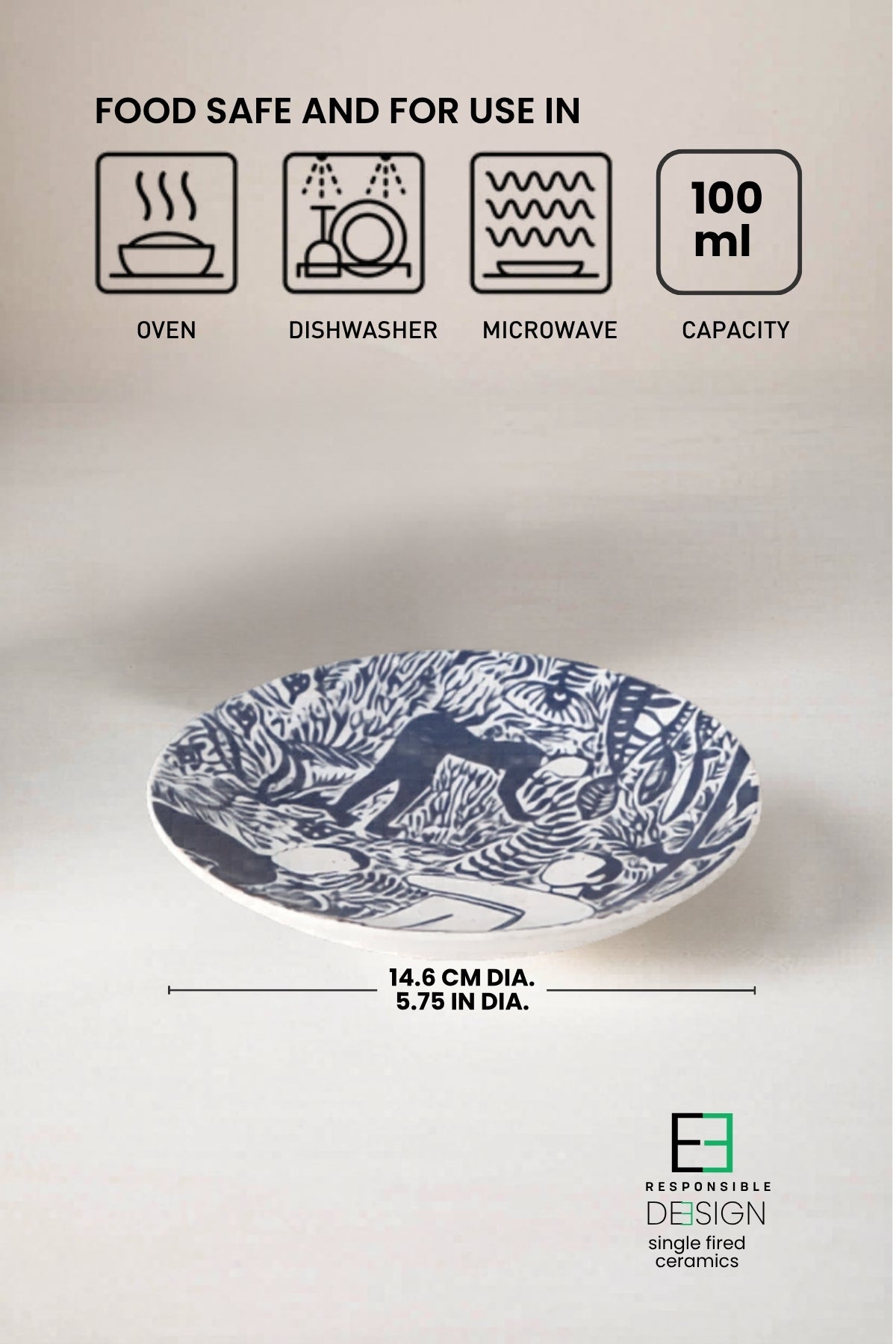 SNACK PLATES Fragrant Fields Ceramic Small Plate (Set Of 2)