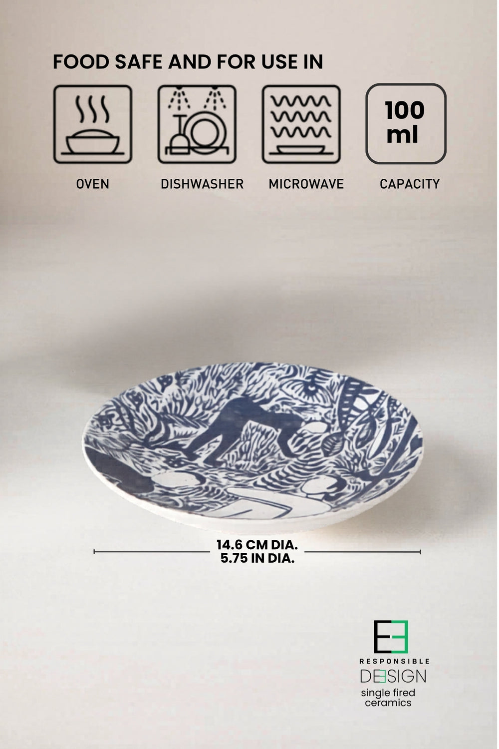SNACK PLATES Fragrant Fields Ceramic Small Plate (Set Of 2)