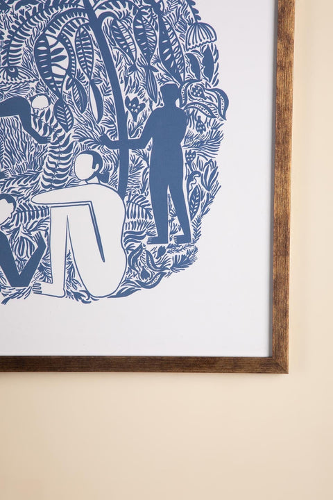 WALL ACCENTS Fragrant Fields Wall Art (Indigo)