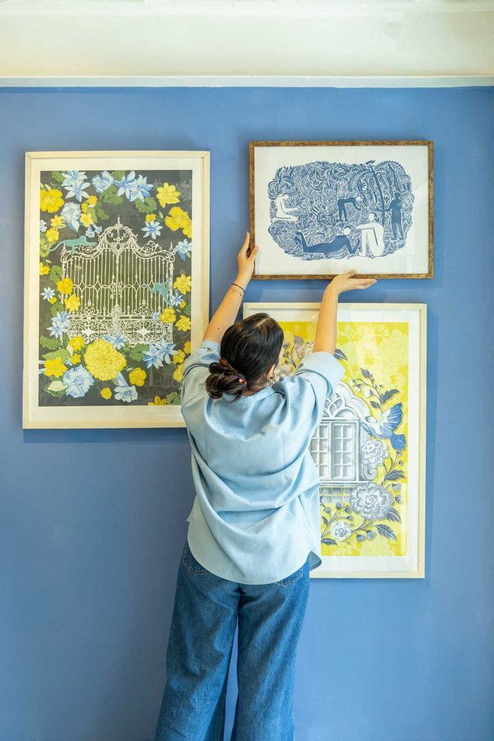 WALL ACCENTS Fragrant Fields Wall Art (Indigo)