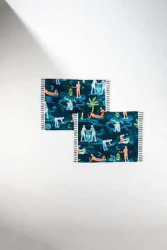 TABLE MATS Fragrant Journey Lucid Teal Table Mat (Set Of 4)