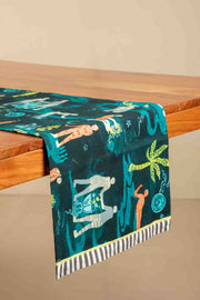 TABLE RUNNERS Fragrant Journey Lucid Teal Table Runner