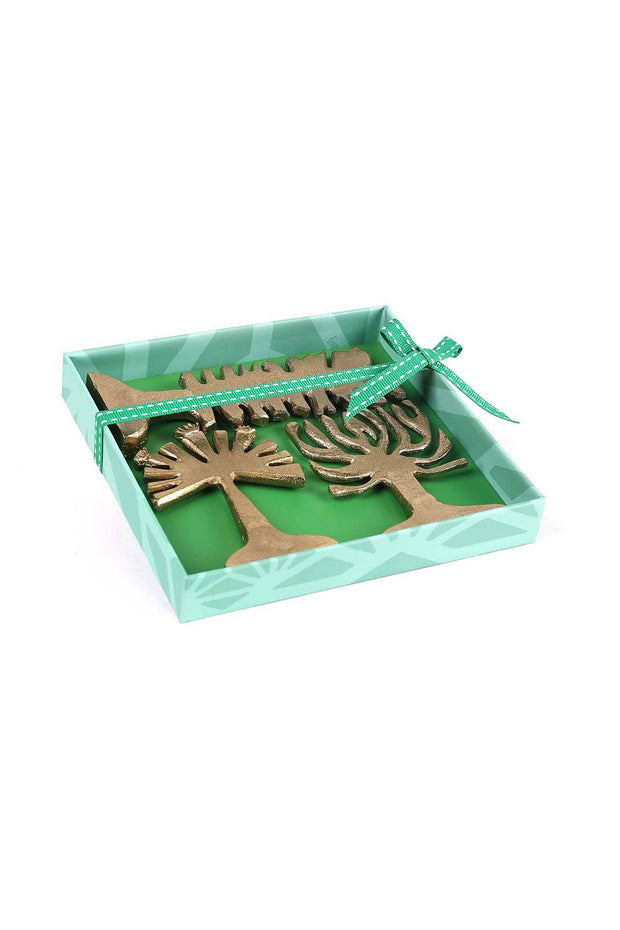 FIGURINES Freedom Flora Metal Sculpture (Set Of 3)
