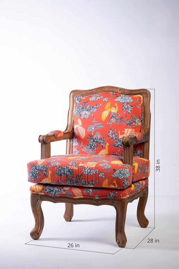 ARMCHAIRS & ACCENTS French Bergere Teak Wood Armchair
