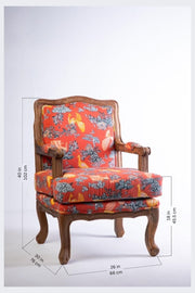 ARMCHAIRS & ACCENTS French Bergere Teak Wood Armchair