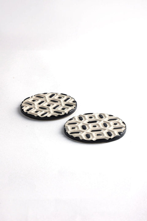 TRIVETS & COASTERS Fret Ceramic Table Coasters