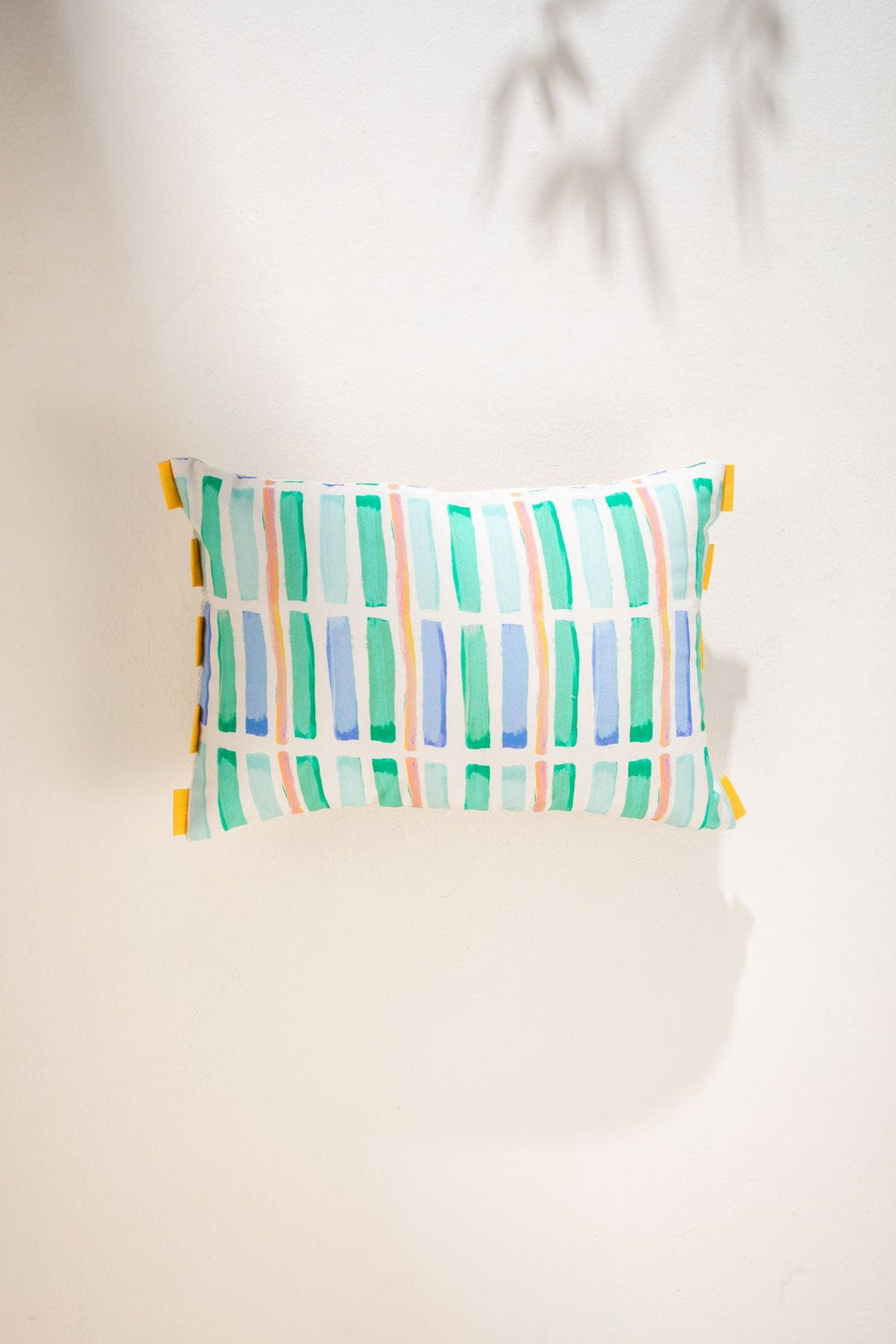 Geo Block Celadon Green Cushion Cover (36 X 50 Cm)