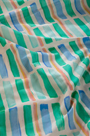 PRINT & PATTERN UPHOLSTERY FABRICS Geo Block Celadon Green Printed Upholstery Fabric