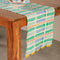 Geo Block Celadon Green Table Runner
