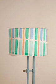 LAMPSHADES Geo Block Medium Drum Lampshade (Celadon Green)