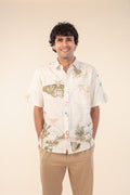 SHIRTS Geo Botanics Printed Shirt (Miniature Moss)