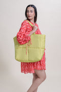 POCHETTE BAGS Glass Satin Bag (Lime Light)