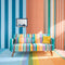 Glider Sofa in Nu Happy Green Fabric