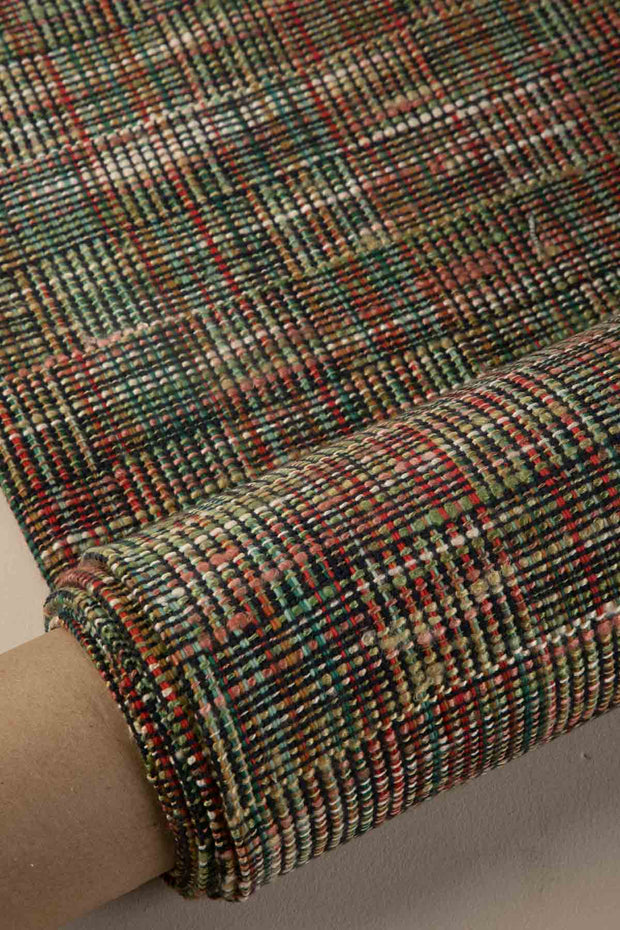 SOLID & TEXTURED UPHOLSTERY FABRICS Grassland Tweed  Olive Green Upholstery Fabric
