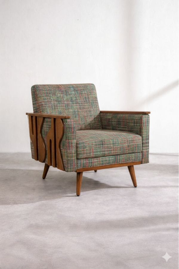 SOLID & TEXTURED UPHOLSTERY FABRICS Grassland Tweed  Olive Green Upholstery Fabric