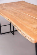 DINING TABLES T Grid  Acacia Wood And Metal Dining Table