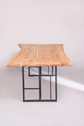 DINING TABLES T Grid  Acacia Wood And Metal Dining Table