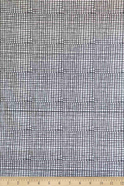PRINT & PATTERN HEAVY FABRICS Grille Printed Heavy Fabric And Curtains (Black & White)