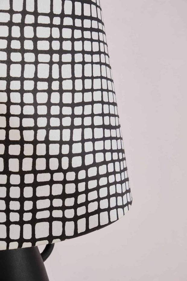 LAMPSHADES Grille Tall Taper Lampshade (Black And White)