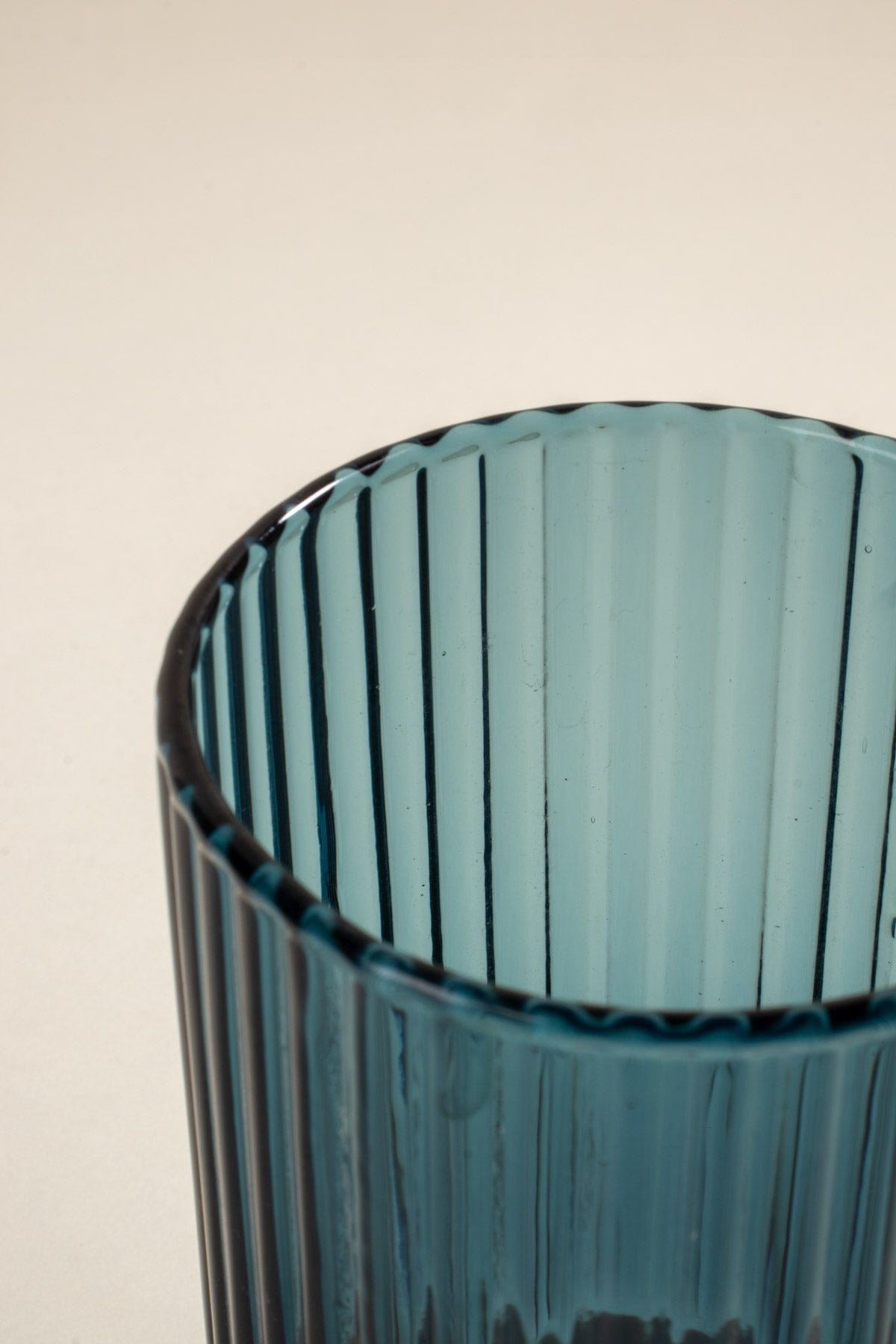 DRINKING GLASSES Groovy Aqua Blue Water Glass (Set Of 2)