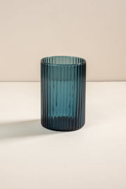 DRINKING GLASSES Groovy Aqua Blue Water Glass (Set Of 2)