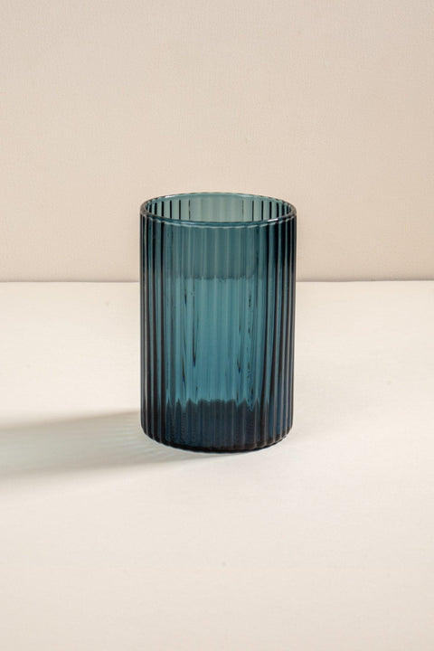 DRINKING GLASSES Groovy Aqua Blue Water Glass (Set Of 2)
