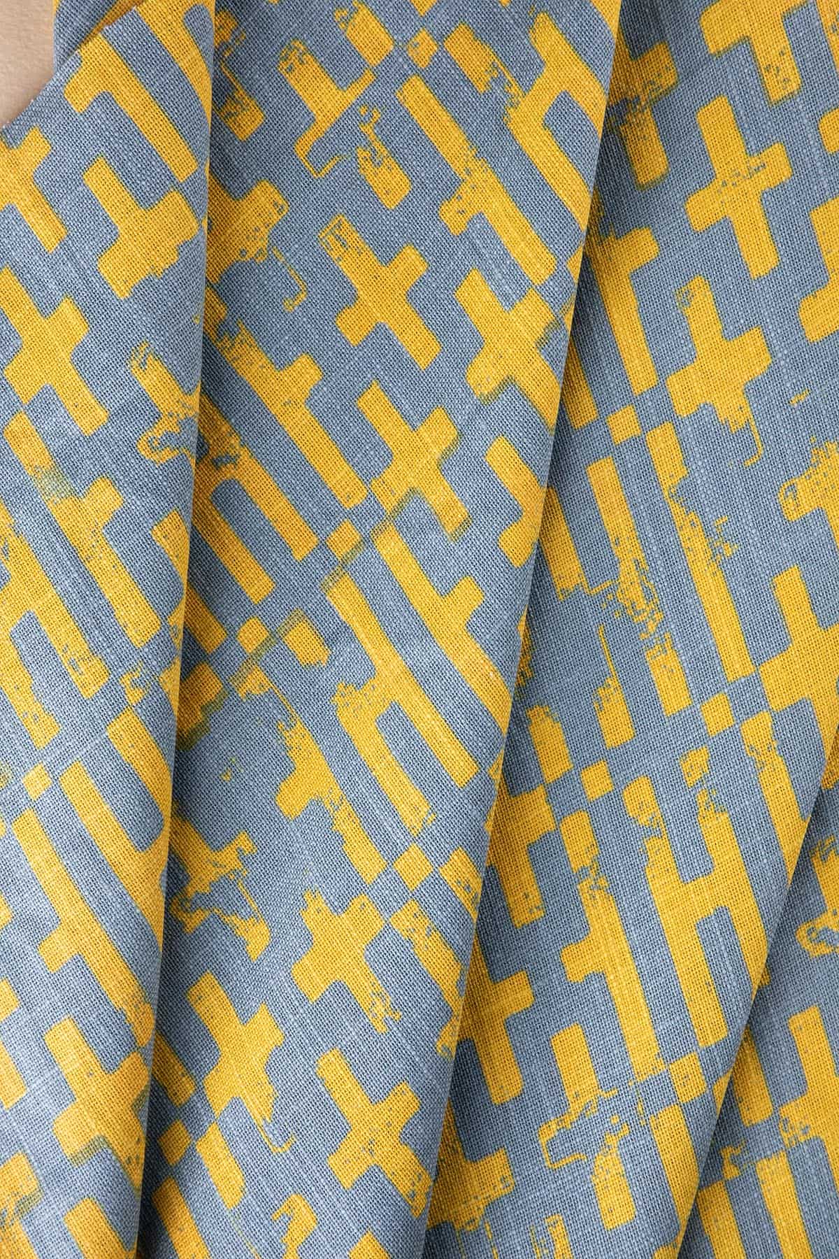 CURTAINS Gyamati Amber Yellow Cotton Drapes And Blinds