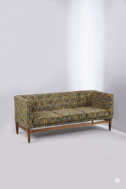 PRINT & PATTERN UPHOLSTERY FABRICS Gyamati Printed Upholstery Fabric (Grey Yellow)