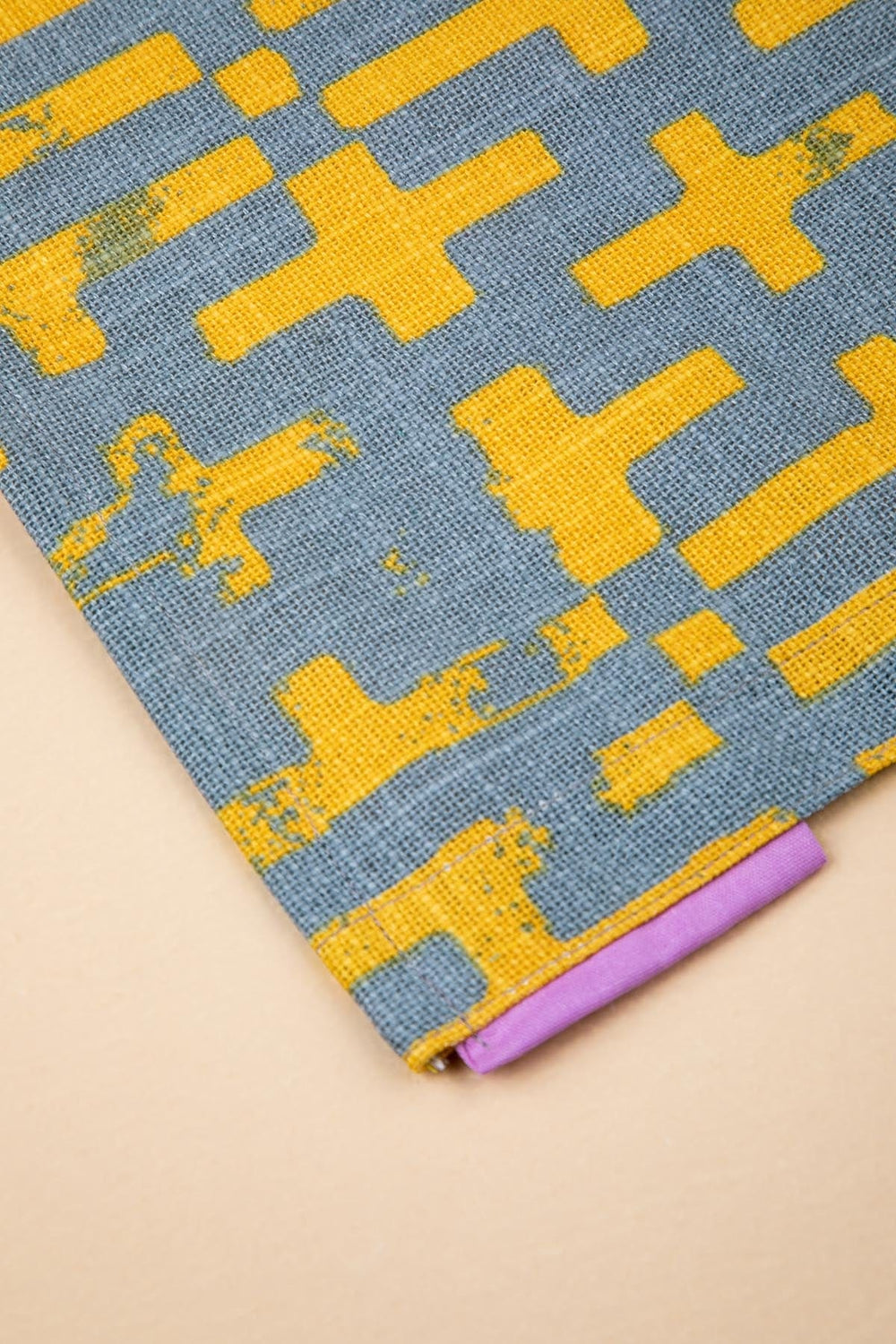 TABLE MATS Gyamati Grey Yellow Table Mat (Set Of 4)