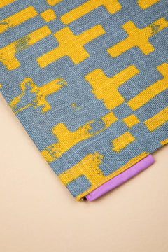 TABLE MATS Gyamati Grey Yellow Table Mat (Set Of 4)