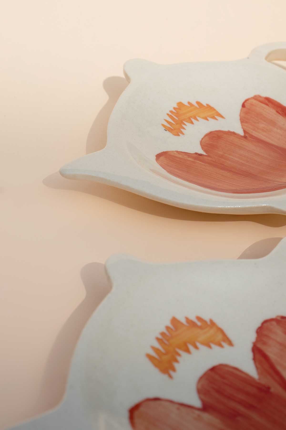 DINING ACCESSORIES Gypsy Rose Orange Tea Bag Thinggy (Set Of 4)