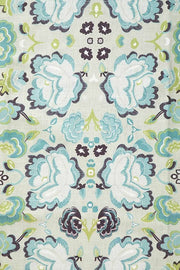 PRINT & PATTERN UPHOLSTERY FABRICS Gypsy Rose Misty Blue Printed Upholstery Fabric