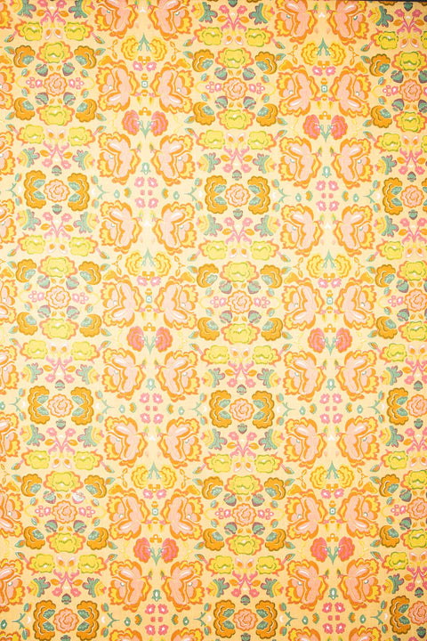 PRINT & PATTERN COTTON FABRICS Gypsy Rose Multi-Colored Cotton Fabric And Curtains