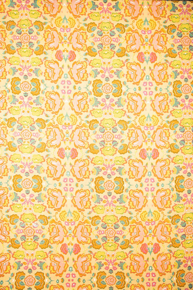 PRINT & PATTERN COTTON FABRICS Gypsy Rose Multi-Colored Cotton Fabric And Curtains