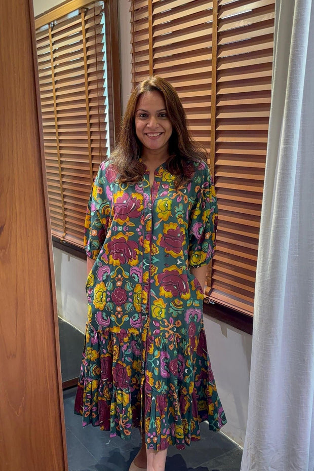 DRESSES Gypsy Rose Midi Dress (Ganja Green)
