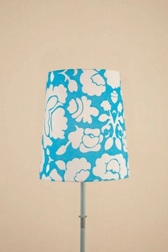 Gypsy Rose Small Taper Drum Lampshade (Aqua Blue)
