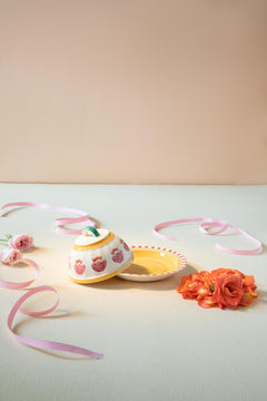 DINING ACCESSORIES Gypsy Rose Ceramic Butter Dish