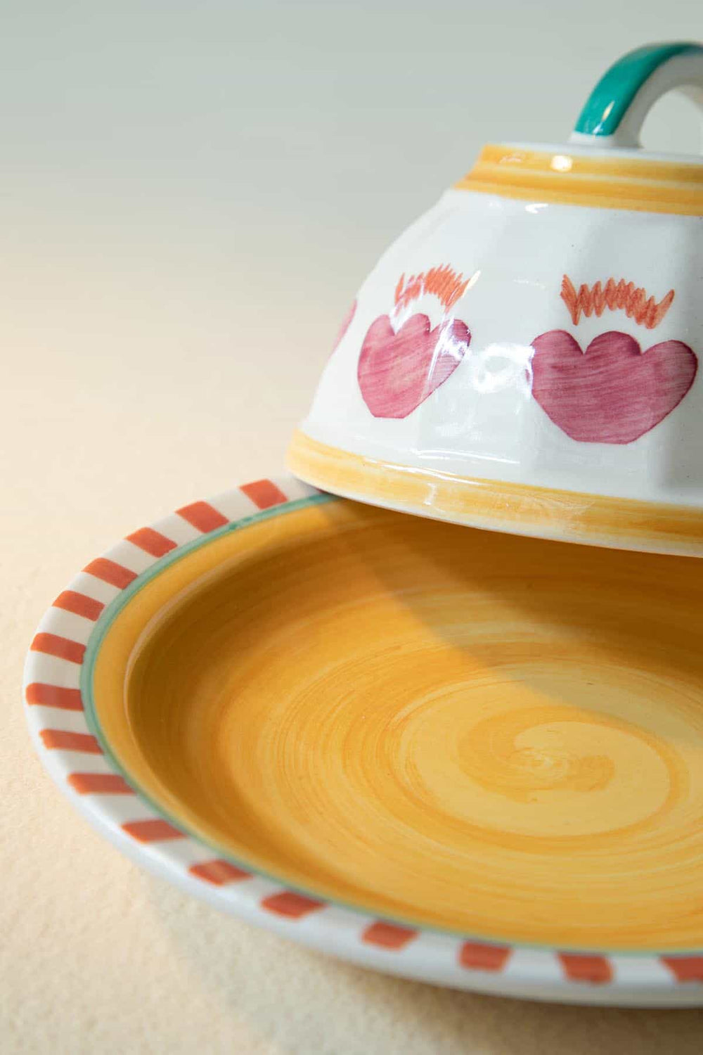 DINING ACCESSORIES Gypsy Rose Ceramic Butter Dish