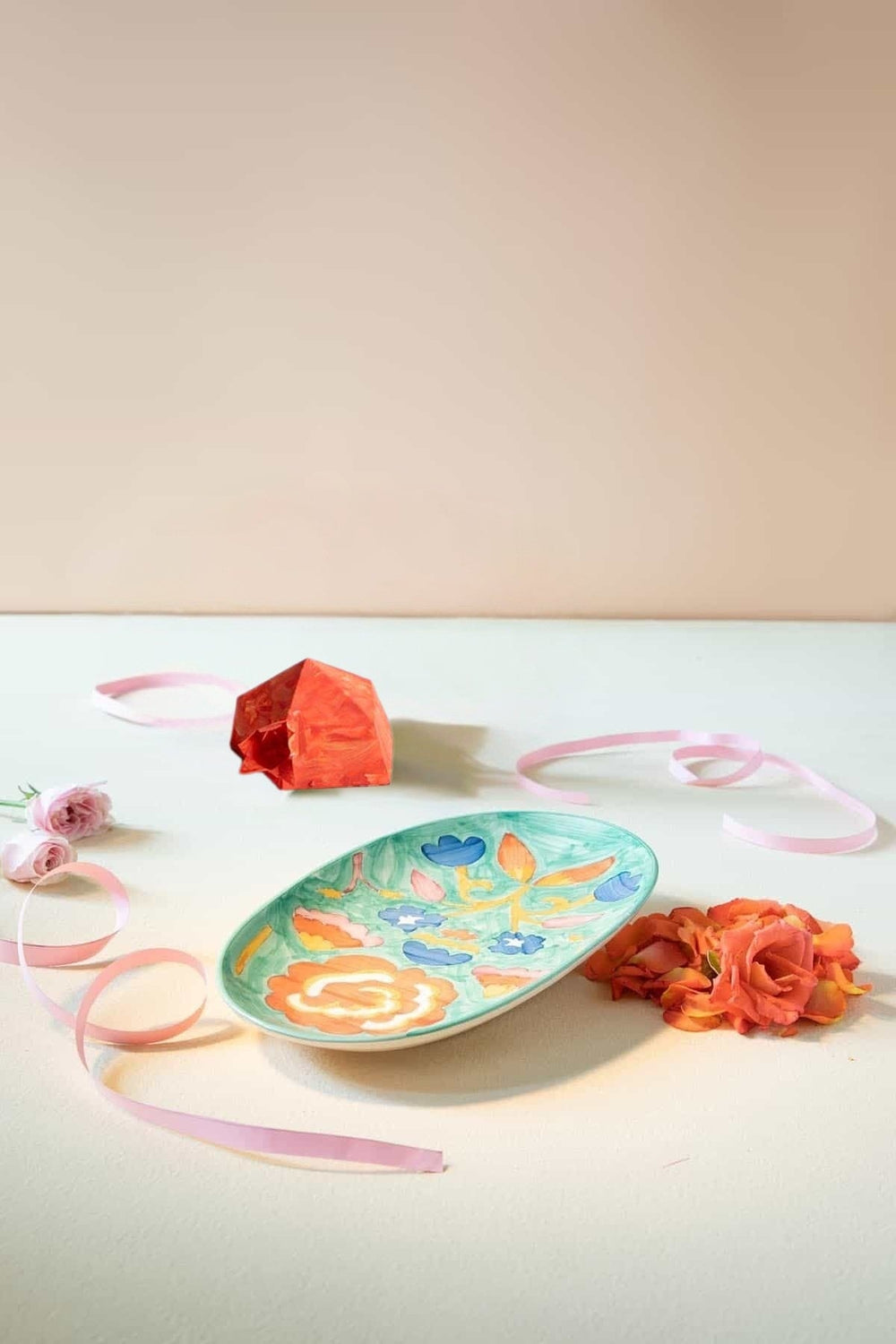 Gypsy Rose Ceramic Oval Platter