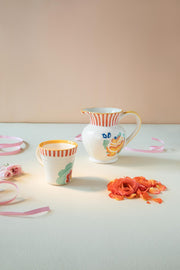 MUGS & CUPS Gypsy Rose Ceramic Ribbed Coffee Mug
