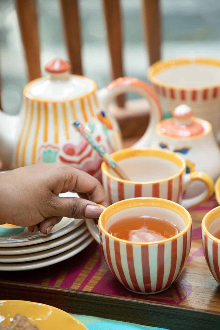 MUGS & CUPS Gypsy Rose Ceramic Tea Cup And Saucer Set