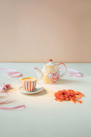TEA TIME Gypsy Rose Ceramic Tea Pot