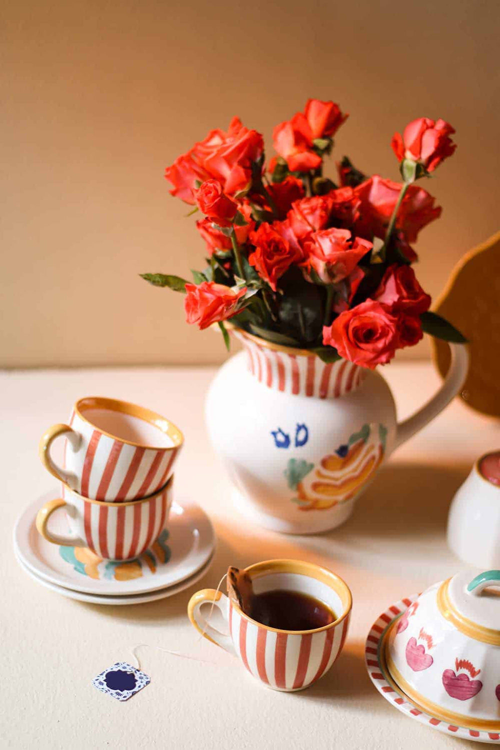 JUGS & CARAFES Gypsy Rose Ceramic Water Jug
