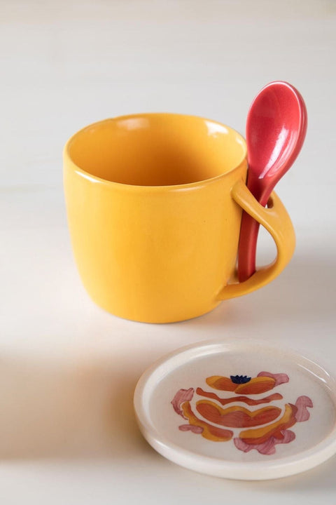 MUGS & CUPS Gypsy Rose Coffee Mug With Spoon