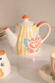 TEA TIME Gypsy Rose Multi-Colored Tea Set