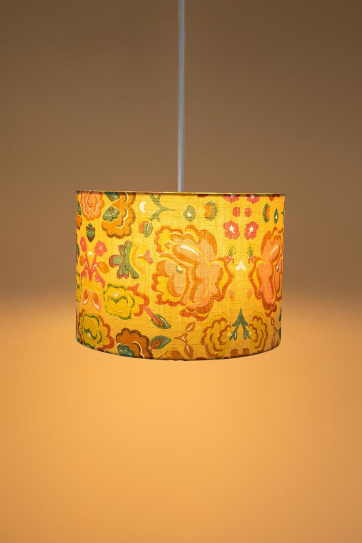 PENDANT LAMPS Gypsy Rose Large Drum Pendant (Multi-Colored)