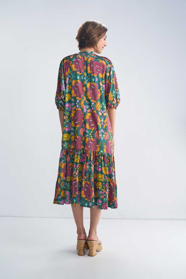 DRESSES Gypsy Rose Midi Dress (Ganja Green)