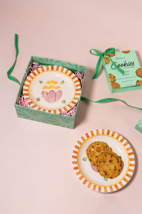 GIFT SETS Gypsy Rose Tapas Plates with Le15 Cookies Gift Set