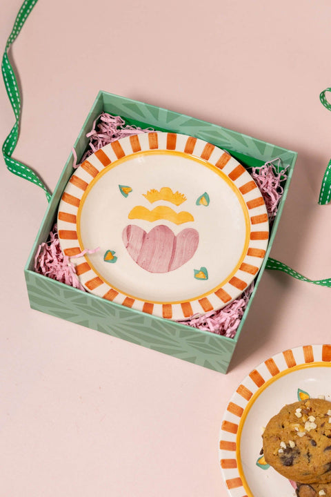 GIFT SETS Gypsy Rose Tapas Plates with Le15 Cookies Gift Set